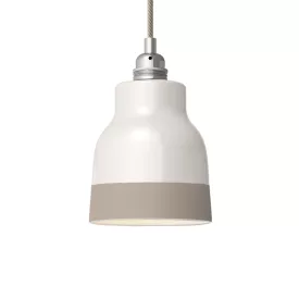   Two-color ceramic Vaso lampshade, Materia collection - Made in Italy