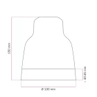 Two-color ceramic Vaso lampshade, Materia collection - Made in Italy