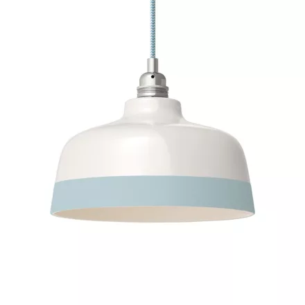 Two-color ceramic Coppa lampshade, Materia collection - Made in Italy