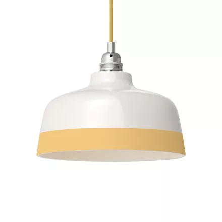 Two-color ceramic Coppa lampshade, Materia collection - Made in Italy