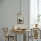 Two-color ceramic Coppa lampshade, Materia collection - Made in Italy