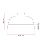 Two-color ceramic Coppa lampshade, Materia collection - Made in Italy