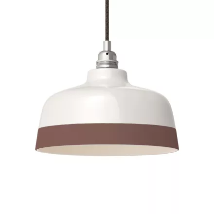 Two-color ceramic Coppa lampshade, Materia collection - Made in Italy