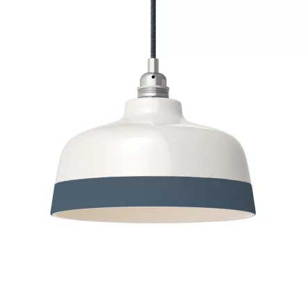 Two-color ceramic Coppa lampshade, Materia collection - Made in Italy