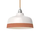 Two-color ceramic Coppa lampshade, Materia collection - Made in Italy