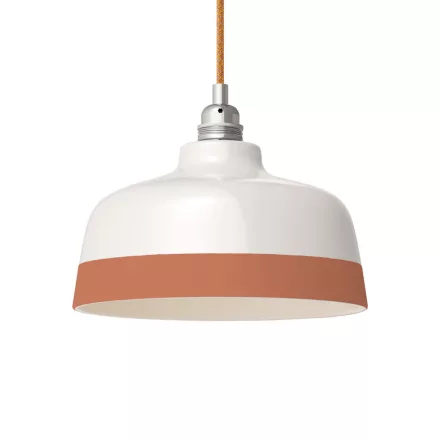 Two-color ceramic Coppa lampshade, Materia collection - Made in Italy