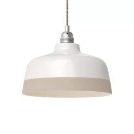   Two-color ceramic Coppa lampshade, Materia collection - Made in Italy