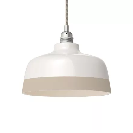 Two-color ceramic Coppa lampshade, Materia collection - Made in Italy