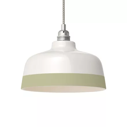 Two-color ceramic Coppa lampshade, Materia collection - Made in Italy