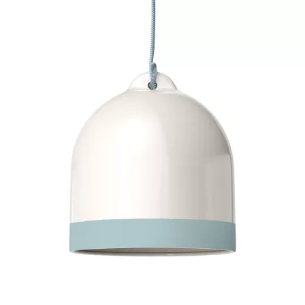 Campana M two-color ceramic lampshade, Materia collection - Made in Italy
