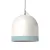 Campana M two-color ceramic lampshade, Materia collection - Made in Italy