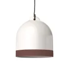 Campana M two-color ceramic lampshade, Materia collection - Made in Italy