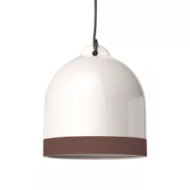   Campana M two-color ceramic lampshade, Materia collection - Made in Italy