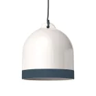 Campana M two-color ceramic lampshade, Materia collection - Made in Italy