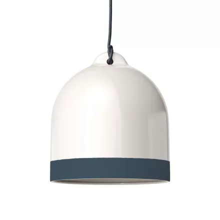 Campana M two-color ceramic lampshade, Materia collection - Made in Italy
