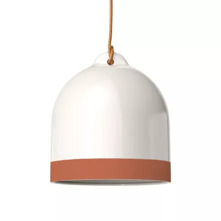 Campana M two-color ceramic lampshade, Materia collection - Made in Italy