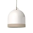 Campana M two-color ceramic lampshade, Materia collection - Made in Italy