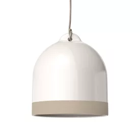   Campana M two-color ceramic lampshade, Materia collection - Made in Italy