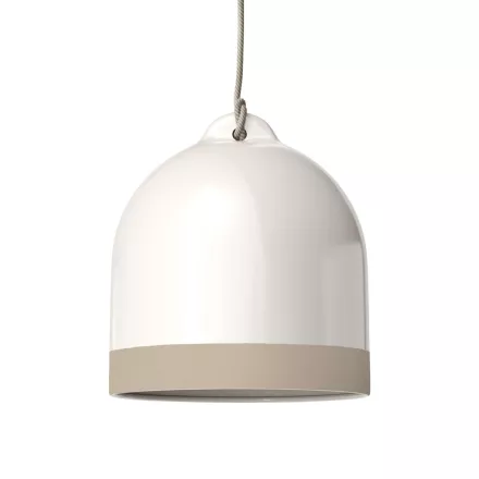 Campana M two-color ceramic lampshade, Materia collection - Made in Italy