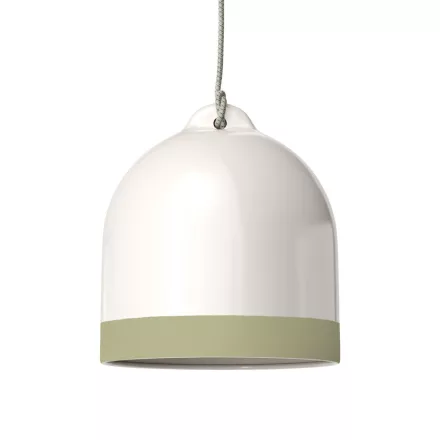 Campana M two-color ceramic lampshade, Materia collection - Made in Italy