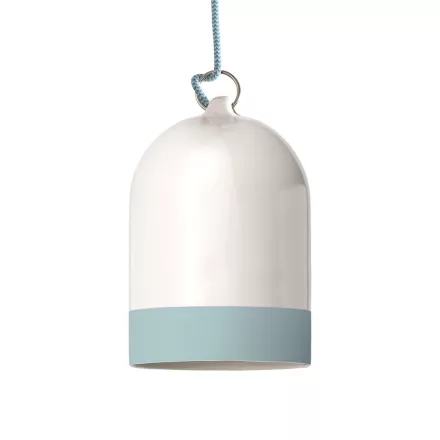 Campana Mini XS two-color ceramic lampshade, Materia collection - Made in Italy