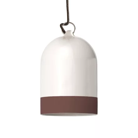 Campana Mini XS two-color ceramic lampshade, Materia collection - Made in Italy