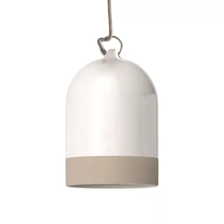 Campana Mini XS two-color ceramic lampshade, Materia collection - Made in Italy