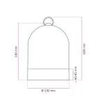 Campana Mini XS two-color ceramic lampshade, Materia collection - Made in Italy