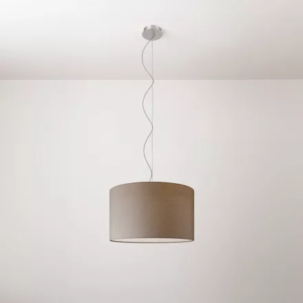 Cilindro fabric pendant lamp, small – Made in Italy