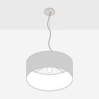 Cilindro fabric pendant lamp, small – Made in Italy