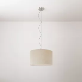 Cilindro fabric pendant lamp, small – Made in Italy