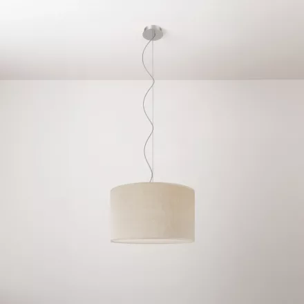 Cilindro fabric pendant lamp, small – Made in Italy