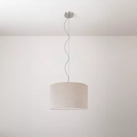 Cilindro fabric pendant lamp, small – Made in Italy