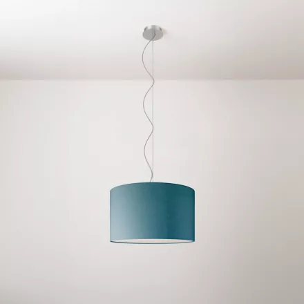 Cilindro fabric pendant lamp, small – Made in Italy