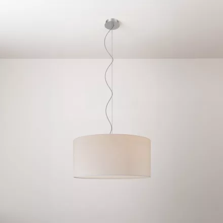 Cilindro Medium fabric lamp with lampshade - Made in Italy