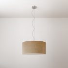 Cilindro Medium fabric lamp with lampshade - Made in Italy