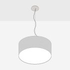 Cilindro Medium fabric lamp with lampshade - Made in Italy