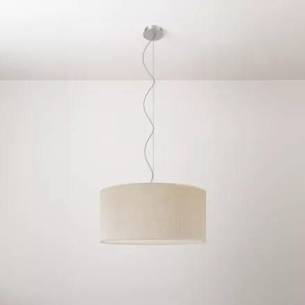 Cilindro Medium fabric lamp with lampshade - Made in Italy