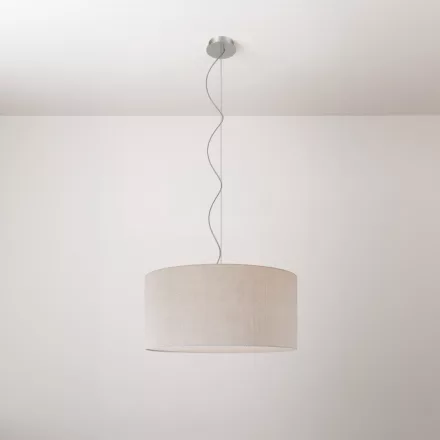 Cilindro Medium fabric lamp with lampshade - Made in Italy