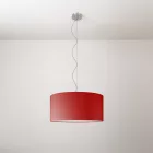 Cilindro Medium fabric lamp with lampshade - Made in Italy