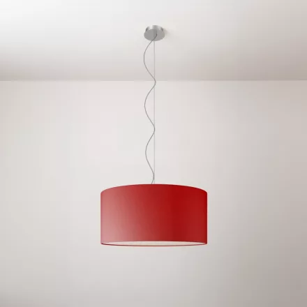 Cilindro Medium fabric lamp with lampshade - Made in Italy