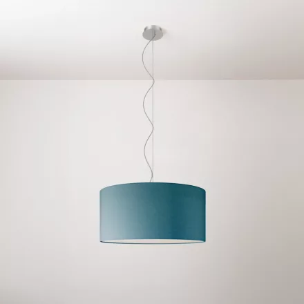 Cilindro Medium fabric lamp with lampshade - Made in Italy