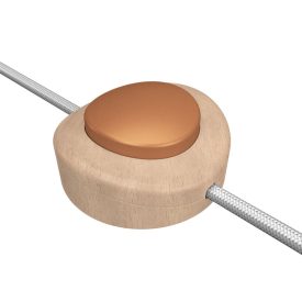    Built-in single-pole foot switch Creative Switch in beech wood color