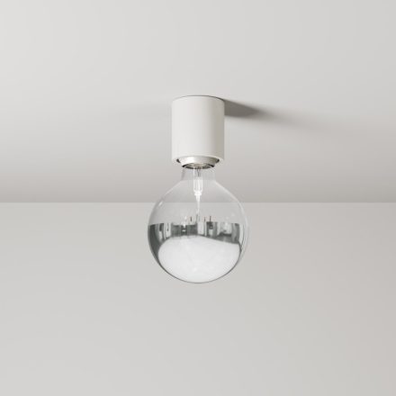 Wall lamp with visible bulb and semi-silver sphere - IP44 waterproof - IO