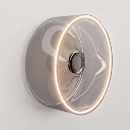 Wall lamp with smoky Ghost bulb