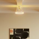 Designer ceiling lamp with transparent, cone-shaped Ghost bulb