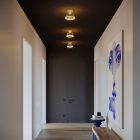 Designer ceiling lamp with transparent, cone-shaped Ghost bulb