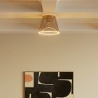 Designer ceiling lamp with smoky, cone-shaped Ghost bulb