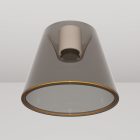 Designer ceiling lamp with smoky, cone-shaped Ghost bulb