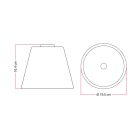 Designer ceiling lamp with smoky, cone-shaped Ghost bulb